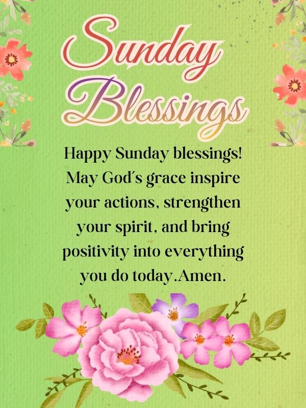 Positive Sunday blessings