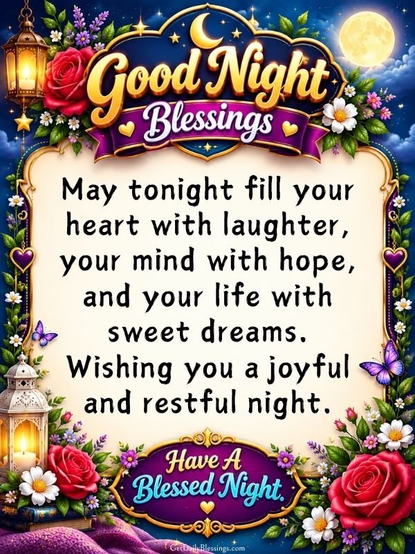 blessing good night wishes